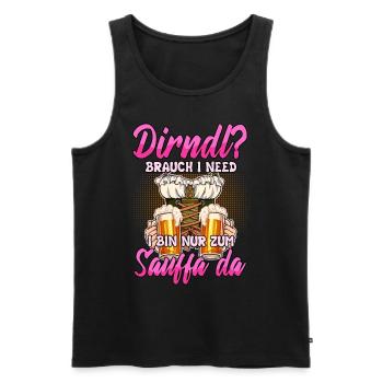 Remplacement de Dirndl - Débardeur bio Premium Homme - noir - Devant - Michal (187cm)