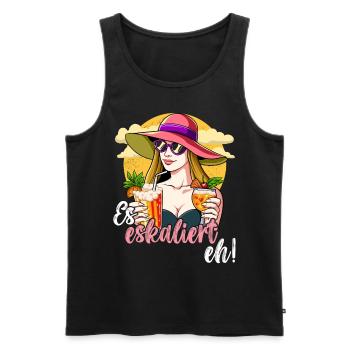 Es Eskaliert Eh - Männer Premium Bio Tank Top - Schwarz - Vorne - Michal (187cm)