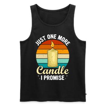 Drôle de fabricant de bougies Candle Maker Saying - Débardeur bio Premium Homme - noir - Devant - AI Model Male 178 light (178cm)