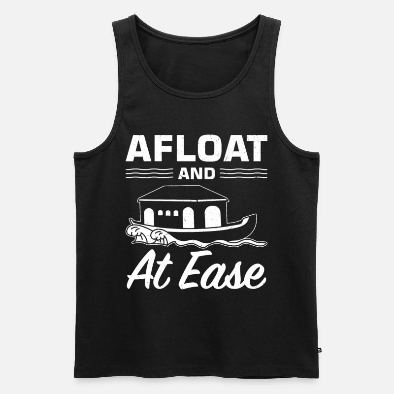 Witziger Hausboot Spruch - Männer Premium Bio Tank Top - Schwarz