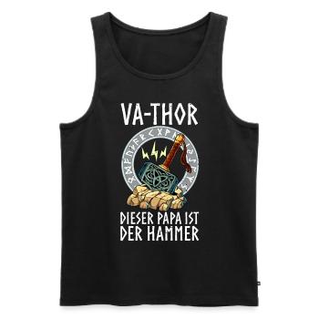 Vathor - Männer Premium Bio Tank Top - Schwarz - Vorne - Michal (187cm)