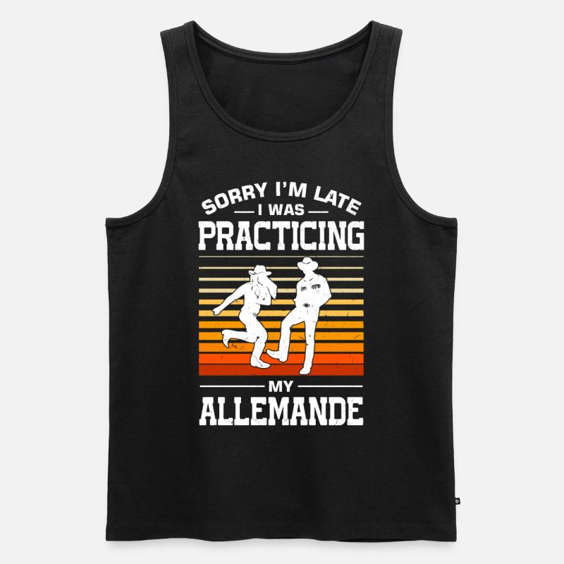 Witziger Square Dance Spruch - Männer Premium Bio Tank Top - Schwarz