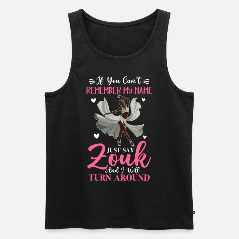 Drôle de danseur de zouk disant - Débardeur bio Premium Homme - noir