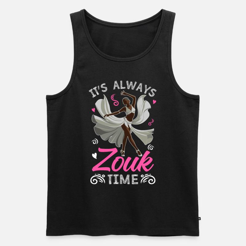 Witziger Zouk Tänzer Spruch - Männer Premium Bio Tank Top - Schwarz
