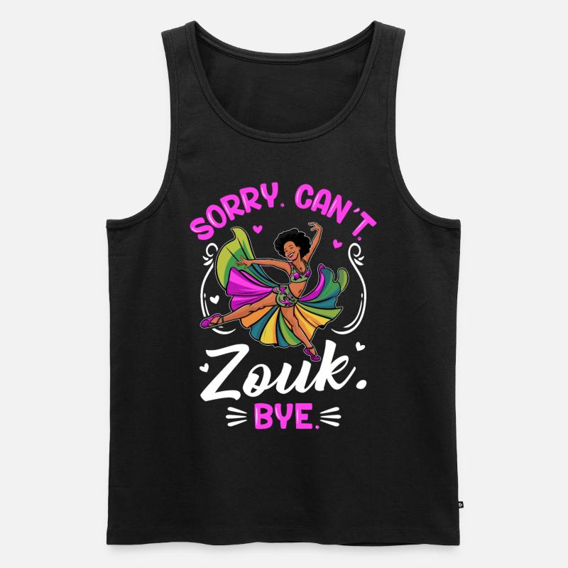 Witziger Zouk Tänzer Spruch - Männer Premium Bio Tank Top - Schwarz