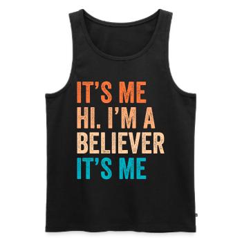 Katholische Religion Kirche Bibel Jesus - Männer Premium Bio Tank Top - Schwarz - Vorne - Michal (187cm)