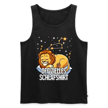 Chemise de nuit officielle Zodiac Leo - Débardeur bio Premium Homme - noir - Devant - Michal (187cm)