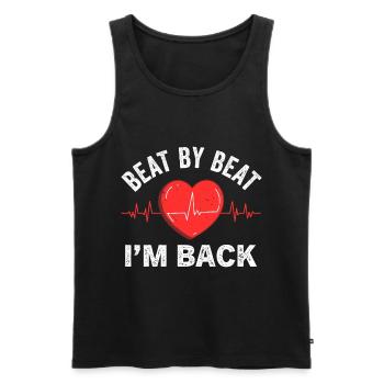Heart Bypass Heart Attack Heart Surgery - Men's Premium Organic Tank Top - black - Front - AI Model Male 178 light (178cm)