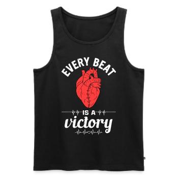 Heart Bypass Heart Attack Heart Surgery - Men's Premium Organic Tank Top - black - Front - AI Model Male 178 light (178cm)
