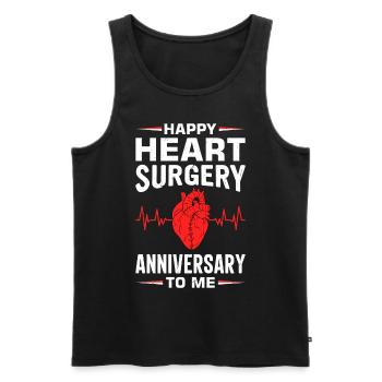 Heart Bypass Heart Attack Heart Surgery - Men's Premium Organic Tank Top - black - Front - AI Model Male 178 light (178cm)