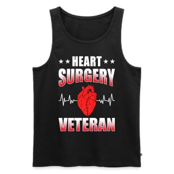Heart Bypass Heart Attack Heart Surgery - Men's Premium Organic Tank Top - black - Front - AI Model Male 178 light (178cm)