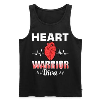 Heart Bypass Heart Attack Heart Surgery - Men's Premium Organic Tank Top - black - Front - AI Model Male 178 light (178cm)