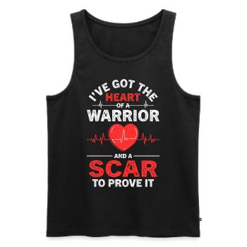 Heart Bypass Heart Attack Heart Surgery - Men's Premium Organic Tank Top - black - Front - AI Model Male 178 light (178cm)
