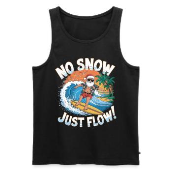 Weihnachtsmann Surfer Strand Weihnachten - Männer Premium Bio Tank Top - Schwarz - Vorne - AI Model Male 178 light (178cm)