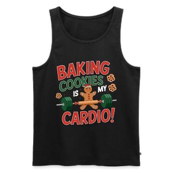 Christmas Time Cookies Gingerbread Baking - Men's Premium Organic Tank Top - black - Front - Michal (187cm)