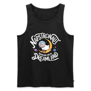 Funny Sleep Saying - Men's Premium Organic Tank Top - black - Front - Michal (187cm)
