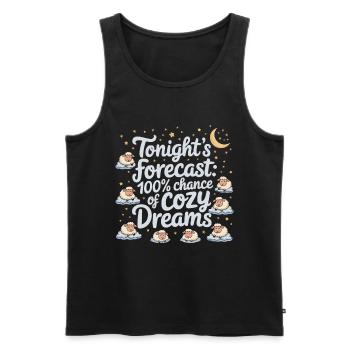 Funny Sleep Saying - Men's Premium Organic Tank Top - black - Front - Michal (187cm)