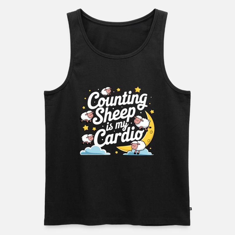 Witziger Schlaf Spruch - Männer Premium Bio Tank Top - Schwarz