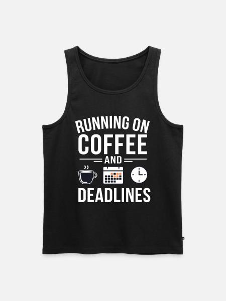 Office Coffee Deadline - Men's Premium Organic Tank Top - black