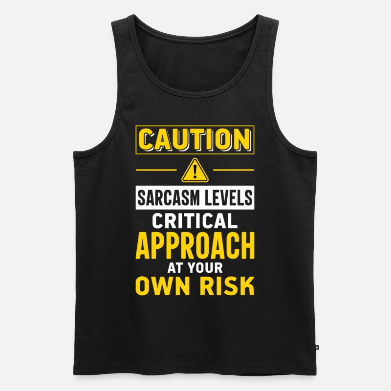 Sarkasmus Sarkastisch - Männer Premium Bio Tank Top - Schwarz