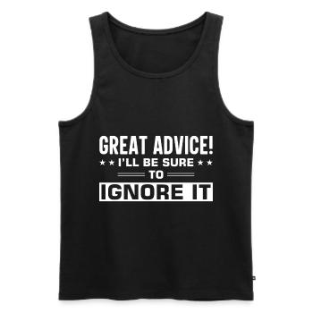 Sarcasm Sarcastic - Men's Premium Organic Tank Top - black - Front - Michal (187cm)
