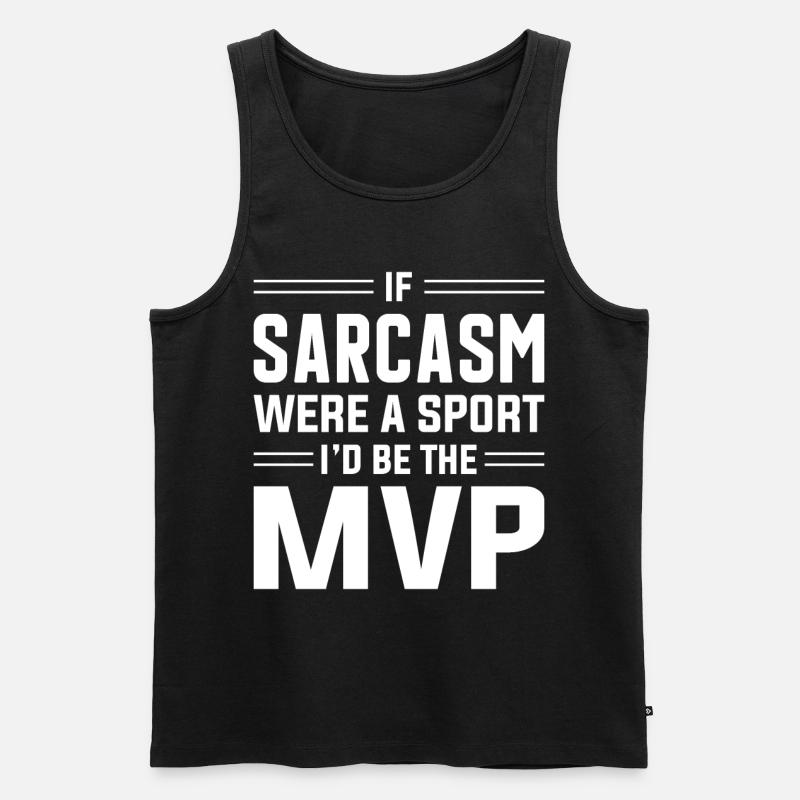 Sarkasmus Sarkastisch - Männer Premium Bio Tank Top - Schwarz