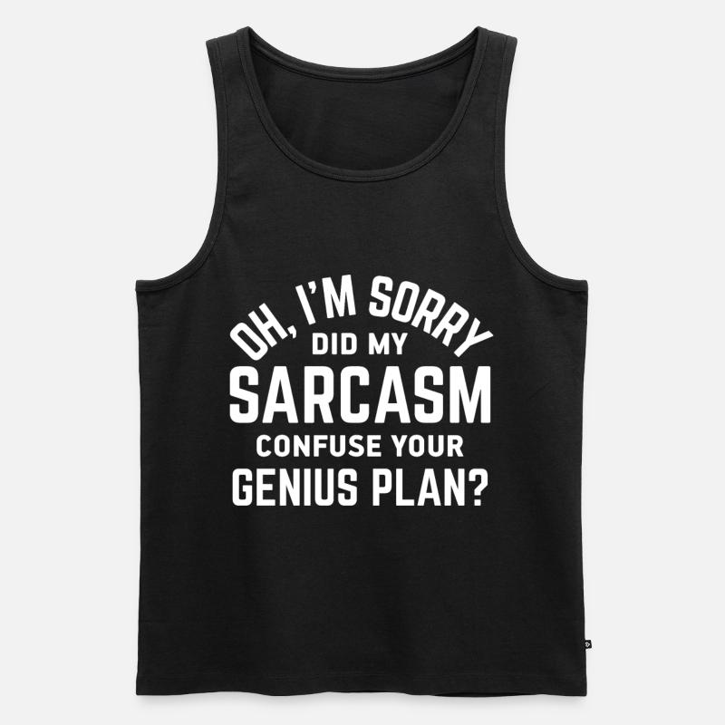 Sarkasmus Sarkastisch - Männer Premium Bio Tank Top - Schwarz