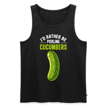 Dill Pickle I'm one of the pickles - Men's Premium Organic Tank Top - black - Front - Michal (187cm)