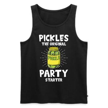 Dill Pickle I'm one of the pickles - Men's Premium Organic Tank Top - black - Front - Michal (187cm)