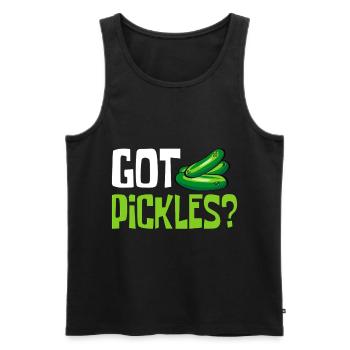 Gewürzgurke Essiggurke - Männer Premium Bio Tank Top - Schwarz - Vorne - Michal (187cm)