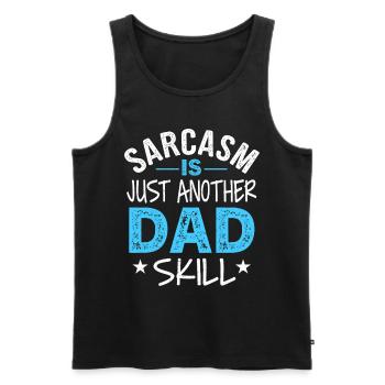 Geschenke Zum Vatertag Für Papa - Männer Premium Bio Tank Top - Schwarz - Vorne - Michal (187cm)