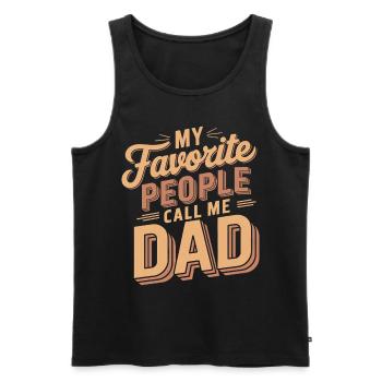 Geschenke Zum Vatertag Für Papa - Männer Premium Bio Tank Top - Schwarz - Vorne - Michal (187cm)