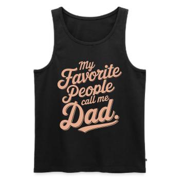 Geschenke Zum Vatertag Für Papa - Männer Premium Bio Tank Top - Schwarz - Vorne - Michal (187cm)