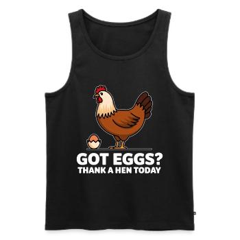Chicken Chickens - Men's Premium Organic Tank Top - black - Front - Michal (187cm)