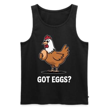 Poulets Poulets - Débardeur bio Premium Homme - noir - Devant - Michal (187cm)