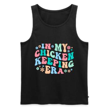 Chicken Chickens - Men's Premium Organic Tank Top - black - Front - Michal (187cm)