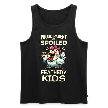 Poulets Poulets - Débardeur bio Premium Homme - noir - Devant - Michal (187cm)