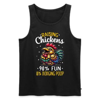 Chicken Chickens - Men's Premium Organic Tank Top - black - Front - Michal (187cm)