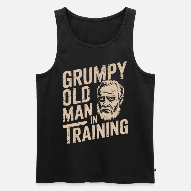 Grumpy Old Man Grumpy - Men's Premium Organic Tank Top - black