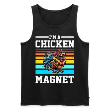 Poulets Poulets - Débardeur bio Premium Homme - noir - Devant - Michal (187cm)