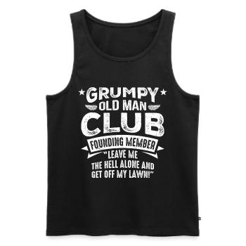Grumpy Old Man Grumpy - Men's Premium Organic Tank Top - black - Front - AI Model Male 178 light (178cm)