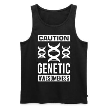 Test ADN génétique Crispr Microbiology - Débardeur bio Premium Homme - noir - Devant - Michal (187cm)