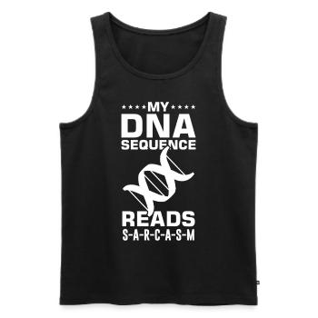 Test ADN génétique Crispr Microbiology - Débardeur bio Premium Homme - noir - Devant - Michal (187cm)