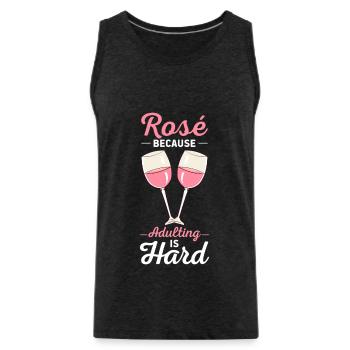 Vin Rosé - Débardeur bio Premium Homme - charbon - Devant - Alexander (188cm)