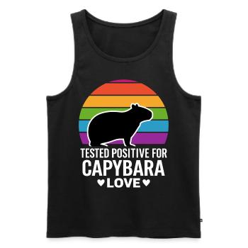 Capybara - Men's Premium Organic Tank Top - black - Front - Michal (187cm)