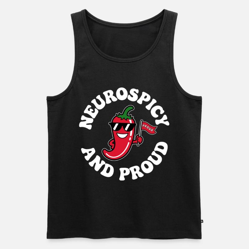 Neurospicy - Männer Premium Bio Tank Top - Schwarz