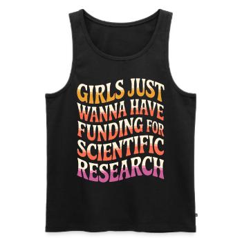 Les filles ne veulent que des fonds pour la science - Débardeur bio Premium Homme - noir - Devant - Michal (187cm)