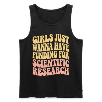 Les filles ne veulent que des fonds pour la science - Débardeur bio Premium Homme - noir - Devant - Michal (187cm)