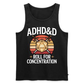 Adhd RPG - Men's Premium Organic Tank Top - black - Front - AI Model Male 178 light (178cm)