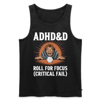 Adhd RPG - Men's Premium Organic Tank Top - black - Front - AI Model Male 178 light (178cm)